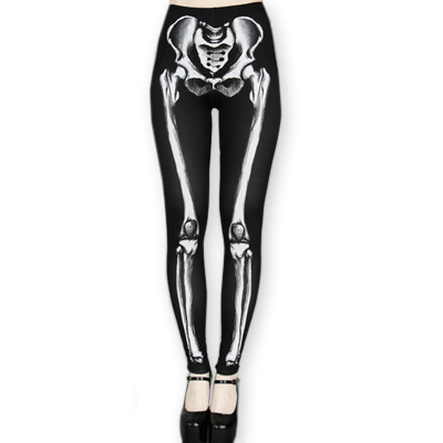 Restyle - Skeleton bones Gamaschen - Schwarz